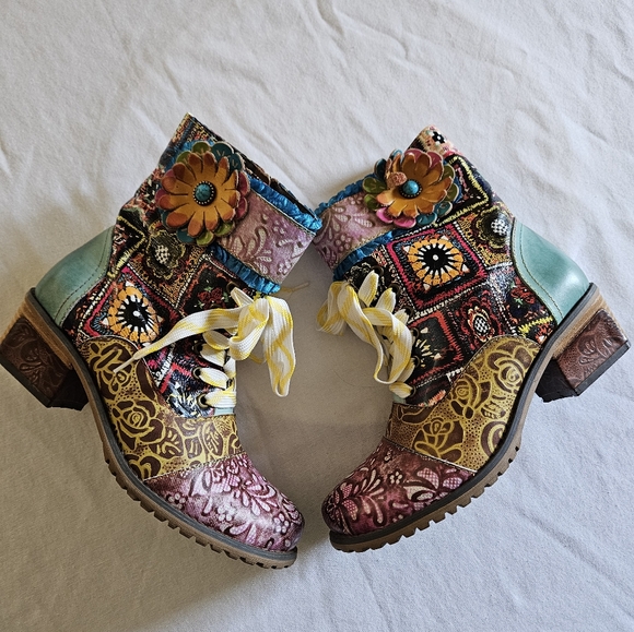 Socofy bohemian boots - Picture 2 of 8